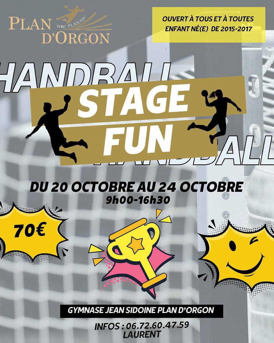Inscriptions stage U11 automne 2025